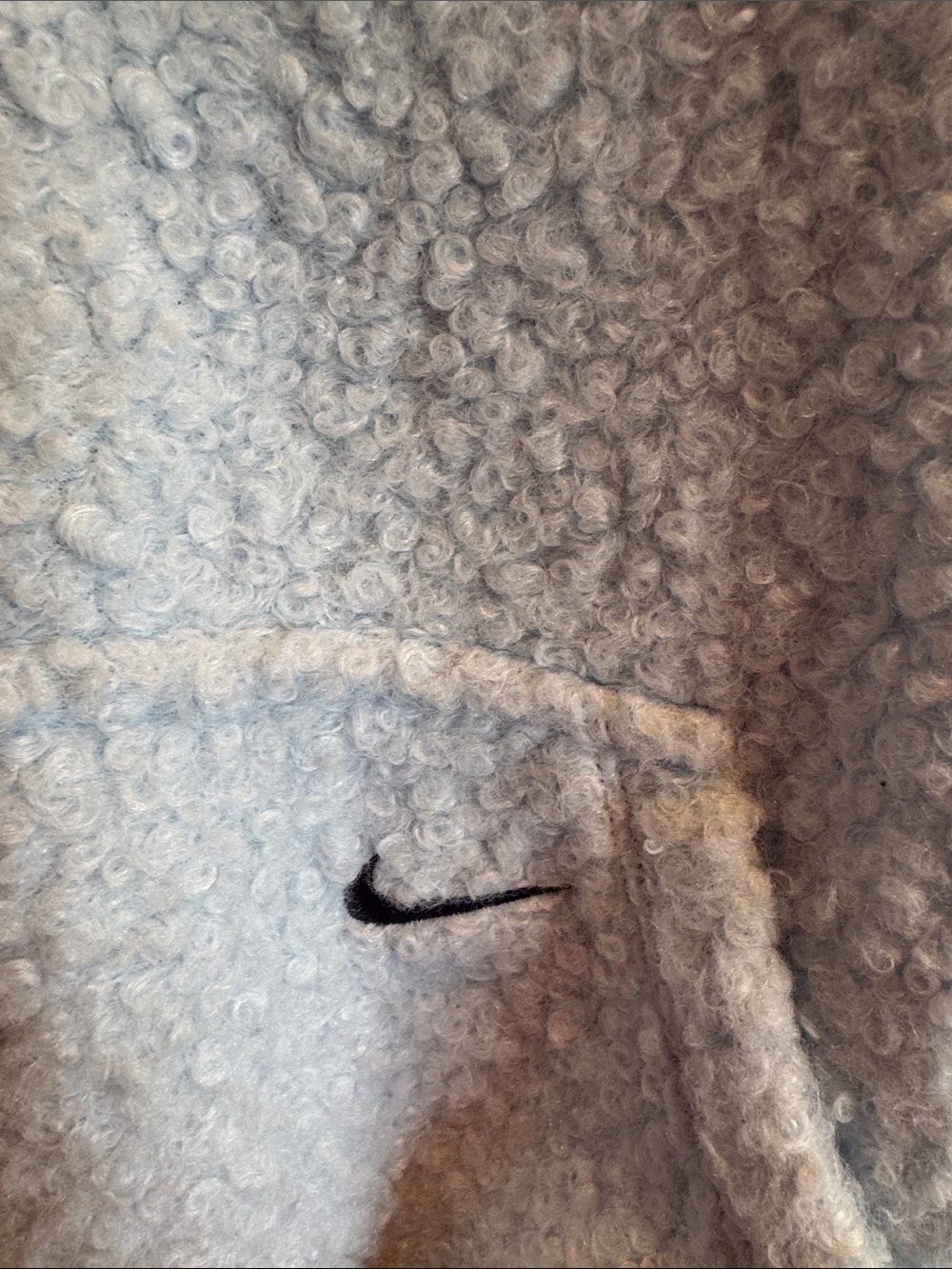 Nike Light Blue Sherpa Cropped Half-Zip Pullover. Worn once. - Picture 3 of 8